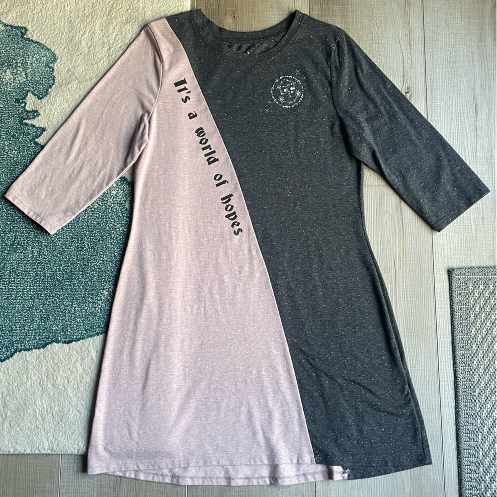 NWOT! It’s a Small World Knit Pink Grey Dress